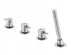 STEINBERG - 100 Baterie na okraj vany, 4-otvorová instalace, chrom (100 2480)