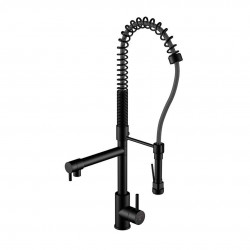 STEINBERG - 100 Dřezová baterie s flexibilním ramenem a sprškou, matná černá (100 1480 S)