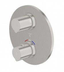 STEINBERG - 100 Termostatická baterie pod omítku pro 2 spotřebiče, kartáčovaný nikl (100 4133 3 BN)