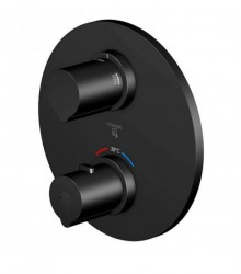 STEINBERG - 100 Termostatická baterie pod omítku pro 2 spotřebiče, matná černá (100 4133 3 S)