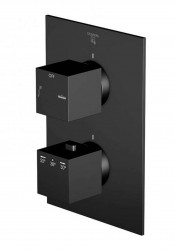 STEINBERG - 160 Termostatická baterie pod omítku pro 2 spotřebiče, matná černá (160 4133 3 S)