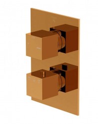 STEINBERG - 160 Termostatická baterie pod omítku pro 2 spotřebiče, růžové zlato (160 4133 3 RG)