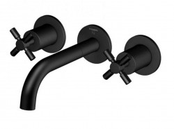 STEINBERG - 250 Umyvadlová baterie pod omítku, 3-otvorová instalace, s tělesem, matná černá (250 1902 S)