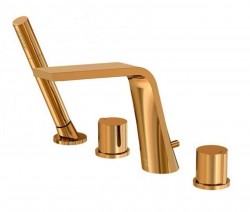 STEINBERG - 260 Baterie na okraj vany, 4-otvorová instalace, růžové zlato (260 2400 RG)