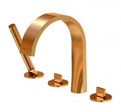 STEINBERG - 280 Baterie na okraj vany, 4-otvorová instalace, růžové zlato (280 2400 RG)