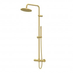 STEINBERG - 340 Sprchový set s termostatem, průměr 22 cm, kartáčované zlato (340 2721 BG)