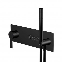 STEINBERG - 390 Baterie pod omítku pro 3 spotřebiče, s tělesem, matná černá (390 2232 2 S)