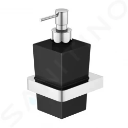 STEINBERG - 420 Dávkovač mýdla s držákem, černé sklo/chrom (420 8002)