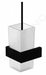 STEINBERG - 460 WC štětka nástěnná s držákem, bílé sklo/matná černá (460 2903 S)