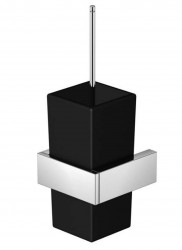 STEINBERG - 460 WC štětka nástěnná s držákem, černé sklo/chrom (460 2904)