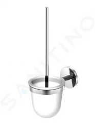 STEINBERG - 650 WC štětka nástěnná s držákem, bílé sklo/chrom (650 2911)