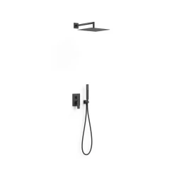 TRES PROJECT černá-mat sprchový set pákový podomítkový nástěnná sprcha 21128004NM (TG 21128004NM)