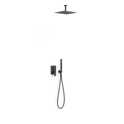 TRES PROJECT černá mat sprchový set pákový podomítkový stropní sprcha 21125003NM (TG 21128003NM)