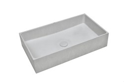 Umyvadlo na desku SAT Cemento 64x37 cm šedá bez přepadu CEM6437TS (CEM6437TS)