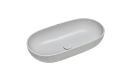 Umyvadlo na desku SAT Cemento 65x35 cm šedá bez přepadu CEM6535TS (CEM6535TS)