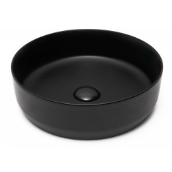 Umyvadlo na desku SAT Infinitio 39x39 cm černá mat bez otvoru pro baterii SATINF3939BKM (SATINF3939BKM)