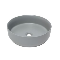 Umyvadlo na desku SAT Infinitio 39x39 cm šedá mat bez otvoru pro baterii SATINF3939LGRM (SATINF3939LGRM)