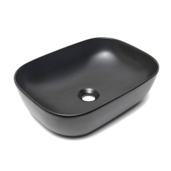 Umyvadlo na desku SAT Infinitio 45,5x32,5 cm černá mat bez přepadu SATINF4532BKM (SATINF4532BKM)