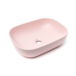 Umyvadlo na desku SAT Infinitio 45,5x32,5 cm růžová mat bez přepadu SATINF4532PM (SATINF4532PM)
