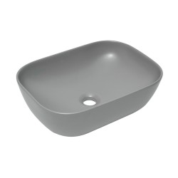 Umyvadlo na desku SAT Infinitio 45,5x32,5 cm šedá mat bez přepadu SATINF4532LGRM (SATINF4532LGRM)