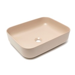Umyvadlo na desku SAT Infinitio 50x39 cm hnědá mat bez přepadu SATINF5039LBRM (SATINF5039LBRM)