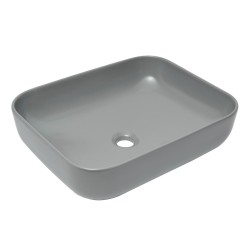Umyvadlo na desku SAT Infinitio 50x39 cm šedá mat bez přepadu SATINF5039LGRM (SATINF5039LGRM)