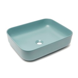 Umyvadlo na desku SAT Infinitio 50x39 cm zelená mat bez přepadu SATINF5039LGEM (SATINF5039LGEM)