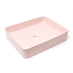 Umyvadlo na desku SAT Infinitio 50x40 cm růžová mat bez přepadu SATINF5040PM (SATINF5040PM)