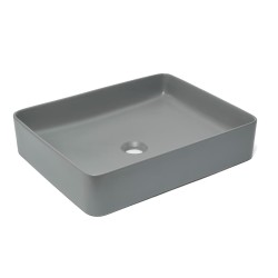 Umyvadlo na desku SAT Infinitio 50x40 cm šedá mat bez přepadu SATINF5040LGRM (SATINF5040LGRM)