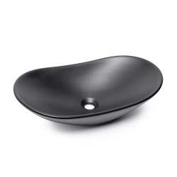 Umyvadlo na desku SAT Infinitio 61,5x36 cm černá mat bez přepadu SATINF61536BKM (SATINF61536BKM)