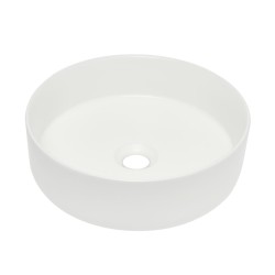 Umyvadlo na desku SAT Mood 36x36 cm bílá matná bez otvoru pro baterii, bez přepadu SATM3636MW (SATM3636MW)