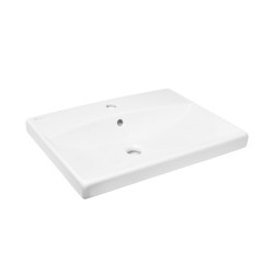 Umyvadlo SAT Brevis 60x45 cm otvor pro baterii uprostřed SATBRE6045S (SATBRE6045S)