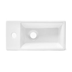 Umývátko SAT Brevis 40,5x20,5 cm otvor pro baterii vlevo SATBRE4020SL (SATBRE4020SL)