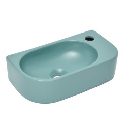Umývátko SAT Infinitio 40x21,5 cm zelená mat bez přepadu SATINF4021LGEM (SATINF4021LGEM)