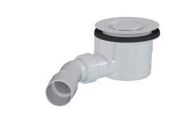Vaničkový sifon designový SAT 90 x 40/50mm bílá krytka E90KOB (E90KOB)