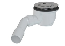 Vaničkový sifon designový SAT 90 x 40/50mm chrom krytka E90KOCRD (E90KOCRD)