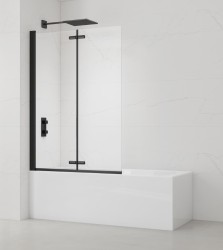 Vanová zástěna SAT SK 150x105 cm černá SATVZSKNEW105C (SATVZSKNEW105C)
