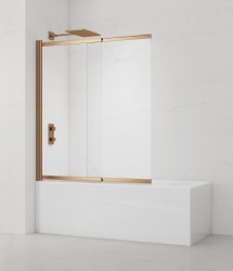 Vanová zástěna SAT Vision 140x120 cm broušený rose gold SATVZVI120RG (SATVZVI120RG)