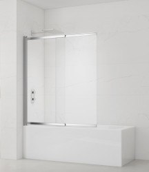 Vanová zástěna SAT Vision 140x120 cm chrom SATVZVI120CRT (SATVZVI120CRT)
