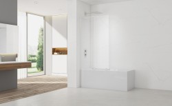 Vanová zástěna SAT Walk-In Xmotion 150x117,5 cm bílá SATWIXMVZ150B (SATWIXMVZ150B)