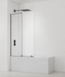 Vanová zástěna SAT Walk-In Xmotion 150x117,5 cm PVD Gun metal SATWIXMVZ150GM (SATWIXMVZ150GM)