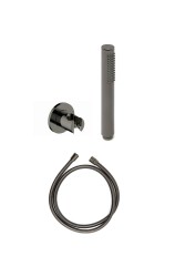 Vanový set SAT Dark s držákem sprchy a sprchovou hadicí PVD Gun Metal SATBSVSDA (SATBSVSDA)