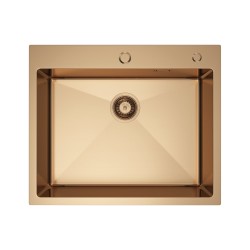 VELAZO - Kuchyňský dřez z nerezové oceli 60 x 50, růžové zlato VELAZ(6050Z)