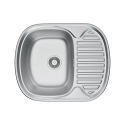 VELAZO - Saténový ocelový dřez 60 × 49 se sifonem VELAZ(6049S)