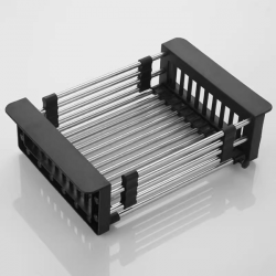 VELAZO - Teleskopický koš na kuchyňský dřez v černé barvě VELAZ(BASB)