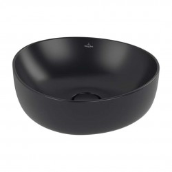 VILLEROY & BOCH - Antao Umyvadlo na desku, 40x40 cm, CeramicPlus, Pure Black (4A7240R7)