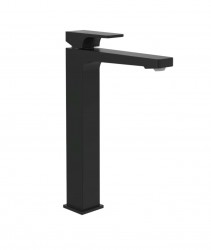 VILLEROY & BOCH - Architectura Square Umyvadlová baterie s výpustí Push-Open, AquaSmart, matná černá (TVW125002000K5)