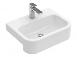 VILLEROY & BOCH - Architectura Umyvadlo polozápustné 55x43 cm, bez přepadu, otvor pro baterii, CeramicPlus, alpská bílá (419056R1)
