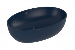 VILLEROY & BOCH - Artis Umyvadlo na desku 48x33 cm, bez přepadu, bez otvoru pro baterii, CeramicPlus, Nightfall (438848R6)