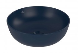 VILLEROY & BOCH - Artis Umyvadlo na desku, průměr 43 cm, bez přepadu, bez otvoru pro baterii, CeramicPlus, Nightfall (417943R6)